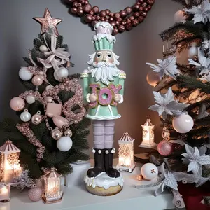 Christmas Nutcracker Cupcake Resin Statue, Handcrafted Sugar Frosting, Food Grade Resin, Fantasy Dessert Table Decor, Creative Gift