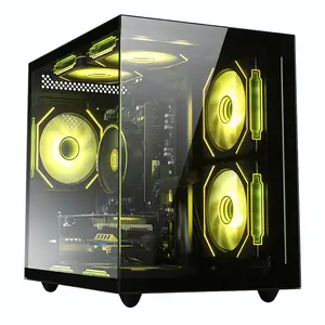 Suevery Prebuilt Gaming Desktop PC – AMD Ryzen R5-3500X 3.2GHz, 16GB DDR4 RAM, 512GB SSD, RX560 4G GPU, 7 RGB Fans, WiFi 6, HDMI/DP Ports, Gaming Tower for Esports & Casual Gaming