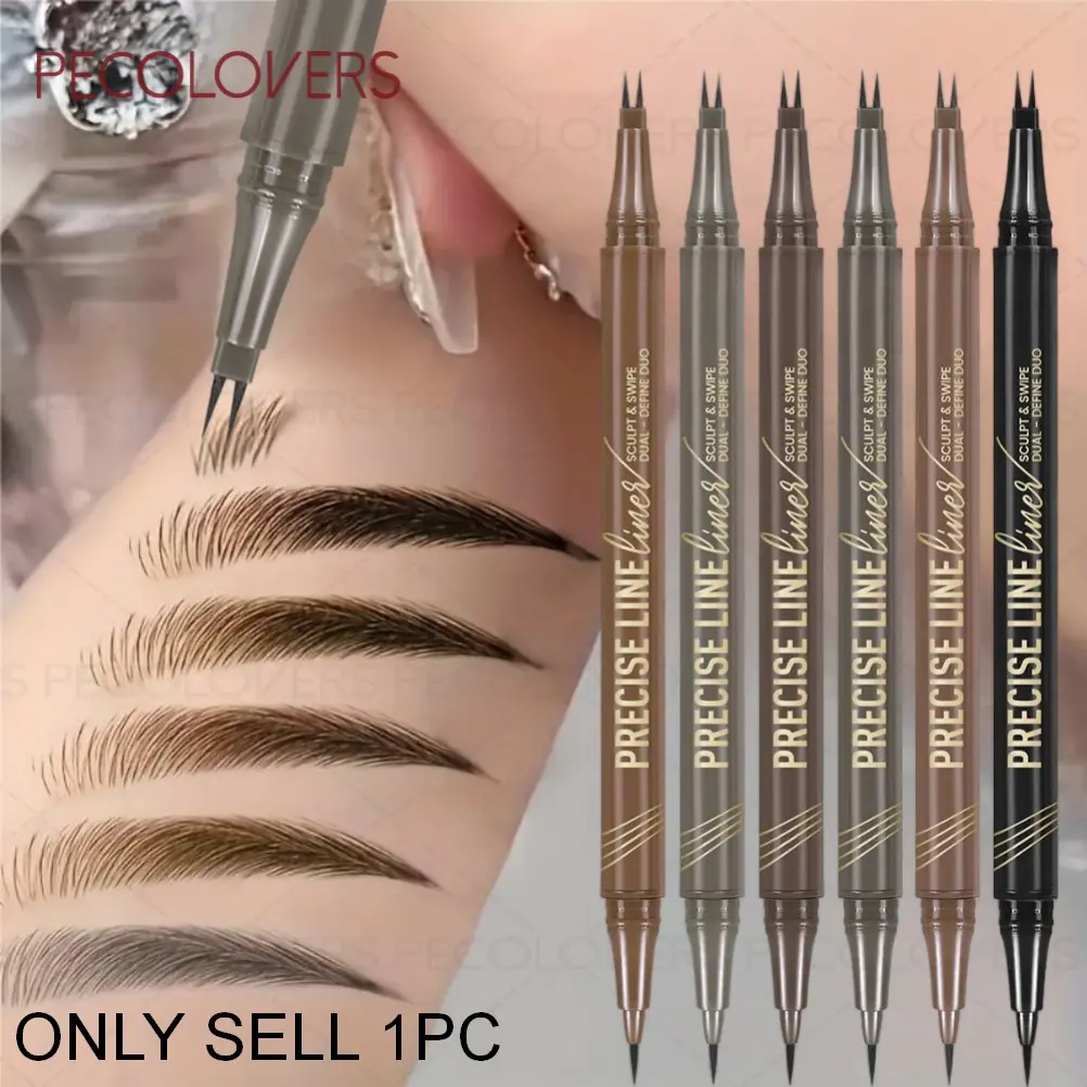 1PC Waterproof Double-ended Eyebrow Pencil and Eyeliner, Silky, Filled with Sparse Eyebrows, Quick Eyebrow Painting, Charming Makeup, Eyebrow Tint