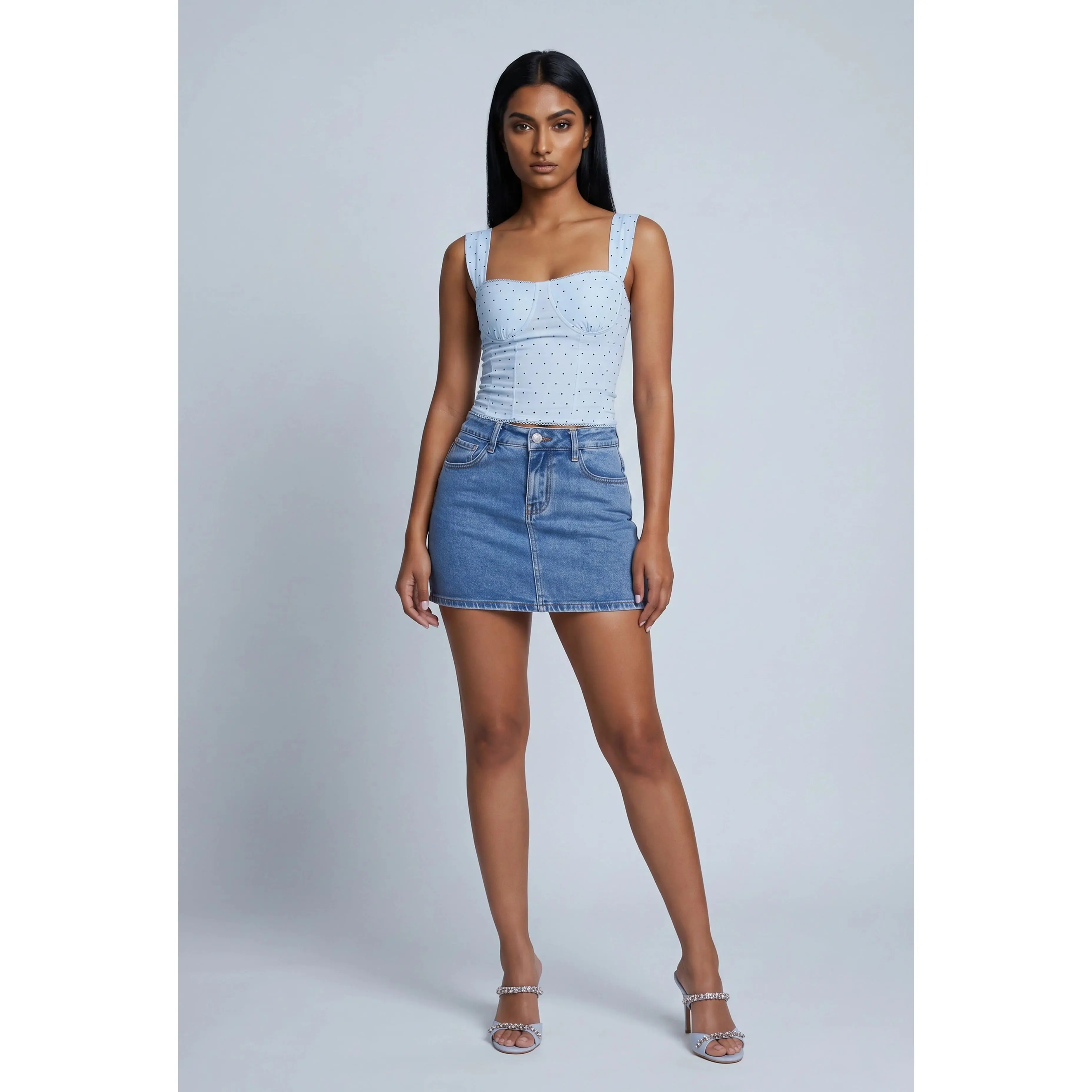 Michelle Denim Mini Skirt