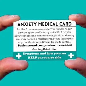 Anxiety Alert Card Anxiety Alert Card