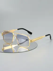 CATERSIDE Unisex UV Protection Sunglasses, Square Metal Frame Design, Casual Fashion Accessory for All Seasons, Ideal for Outdoor Sports & Events, Sunglasses for Driving