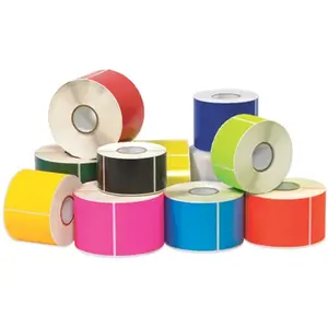Tape Logic  4 x 4 in. Black Inventory Rectangle Labels - Roll of 500