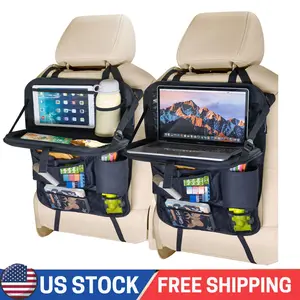 2x Car Back Seat Organizer Folding Sack Tray Holder Multi-Pocket Storage Bag