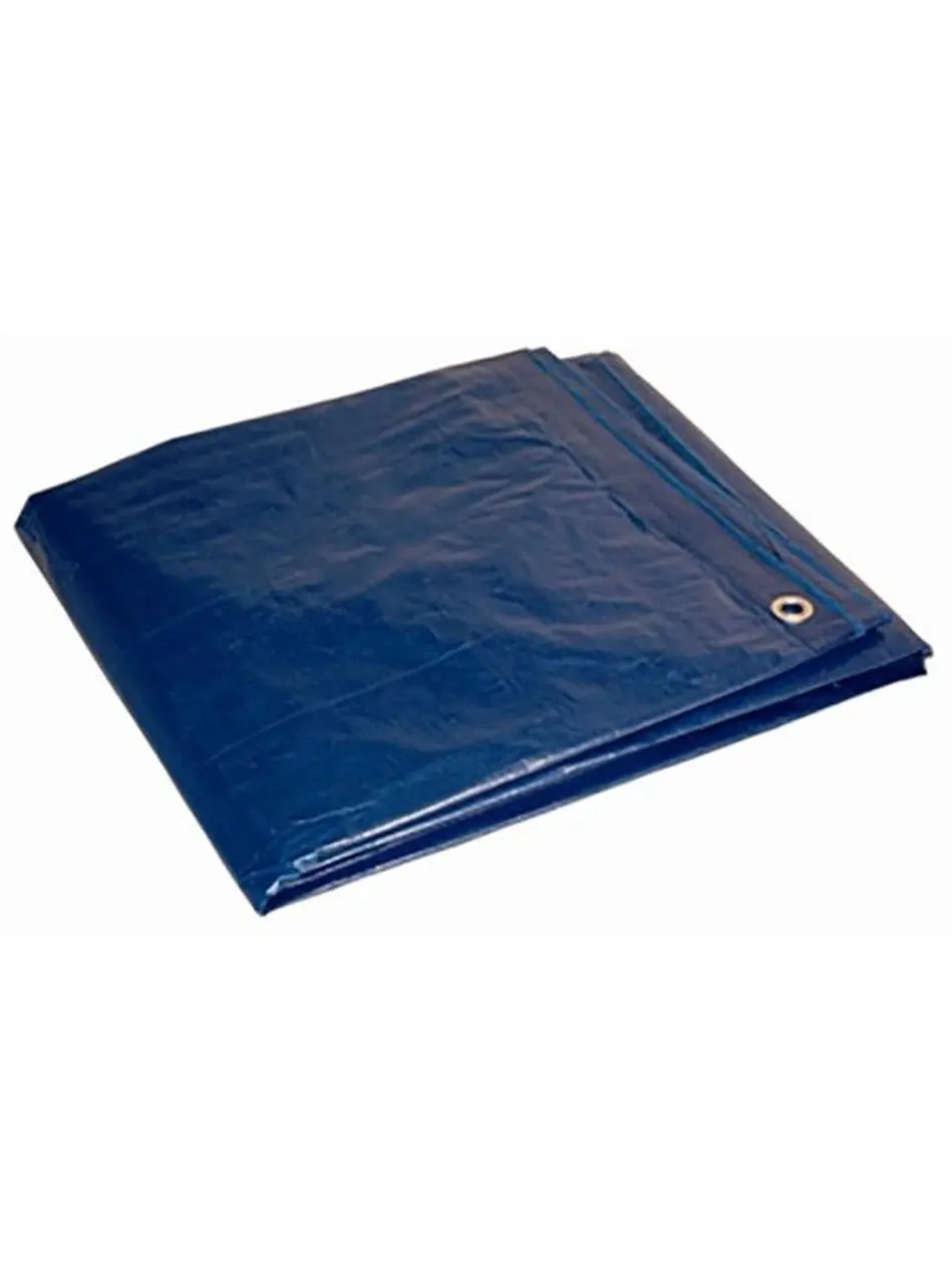 Lightweight Poly Tarp 16 x 20 ft, Blue Outdoor Cover for Camping and Garden Use with Rope Reinforced Hem and Aluminum Grommets, Tarp Tent Accessories, Large Size