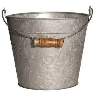 Robert Allen  8 in. Galvanized Floral Planter