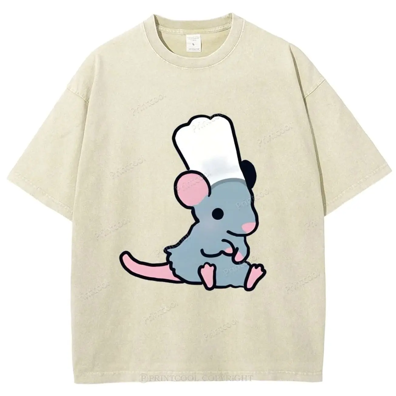 Little Chef Mouse in Its Toque Unisex Vintage Tshirt Tee , Unisex shirt, Shirt for Her, For Women, For Man