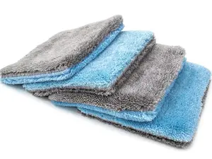 Autofiber FlatOut Microfiber Wash Mitt 700 GSM Ultra-Plush for Fast Safe Results Quick Rinsing Design with Dual Color Pad & Flexible Thin Design