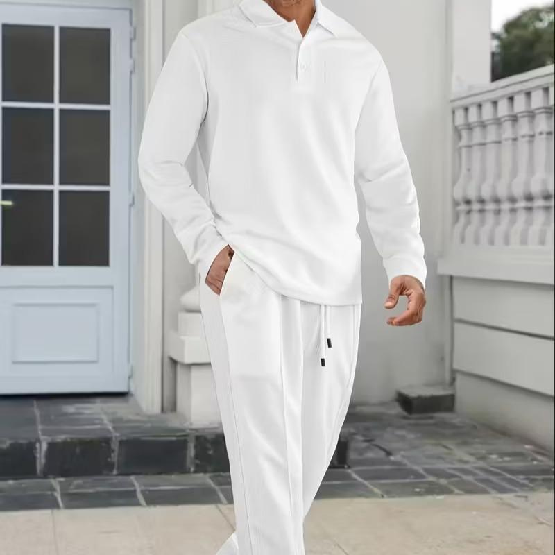 2-piece men's luxury retro suit set - Four season long sleeved jacket and pants with chest pocket, button front, customized for business, formal, and semi formal occasions - men's elegant two-piece set, casual wear, business attire