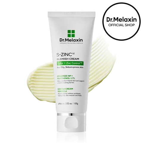 [Dr.Melaxin Official] S-ZINC Blemish Cream | Sulfur Zinc Control Acne Cream for Oily Sebum Prone Skin | Barrier Support 100g