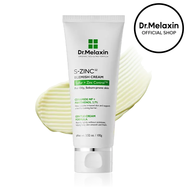 [Dr.Melaxin Official] S-ZINC Blemish Cream | Sulfur Zinc Control Acne Cream for Oily Sebum Prone Skin | Barrier Support 100g