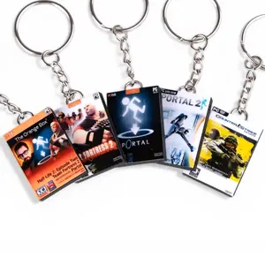 Valve Game Box Art Keychains, Half-Life, Portal, TF2, Counter Strike Accessories