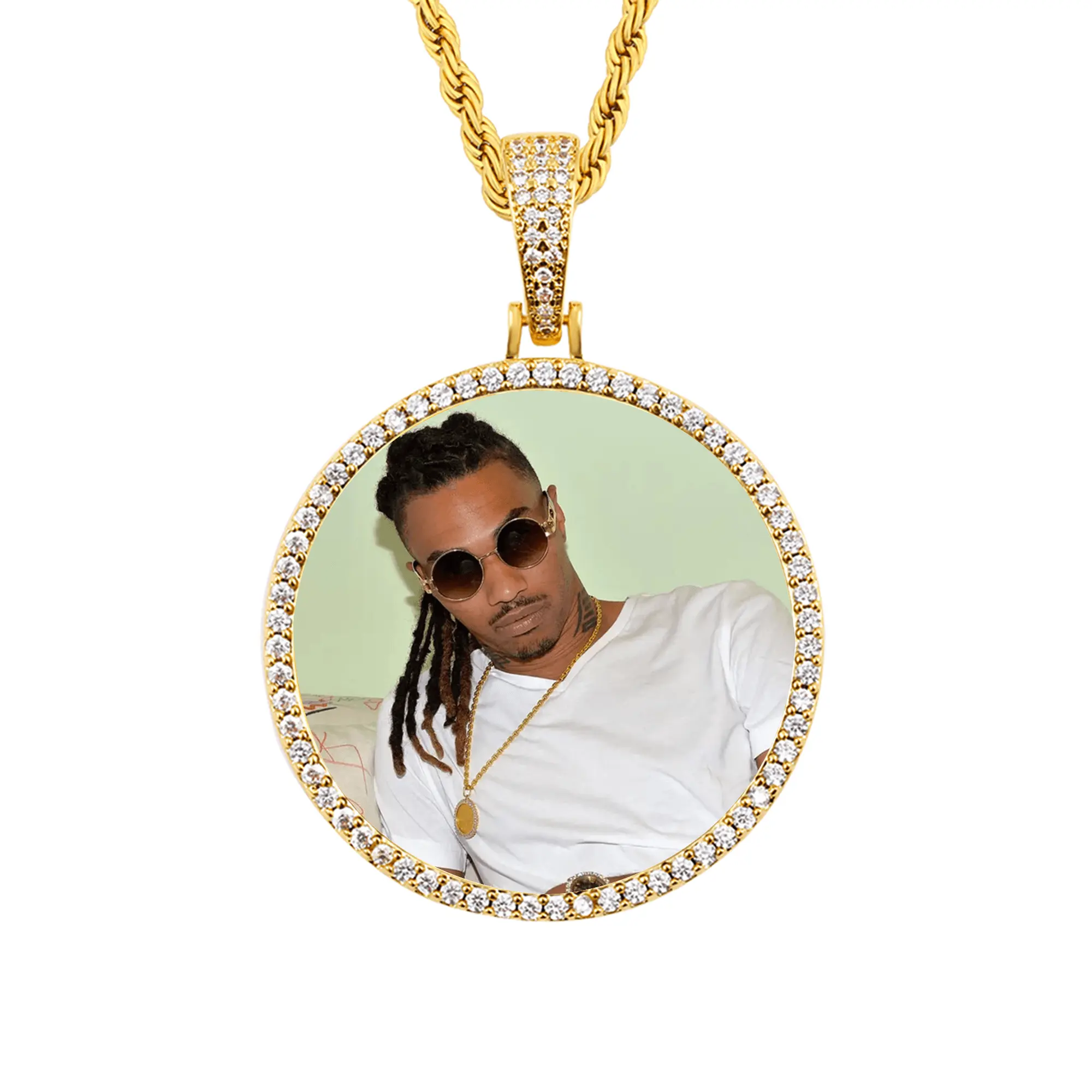 Photo Pendant Necklace With Picture Inside – For Men – Custom Keepsake Necklace