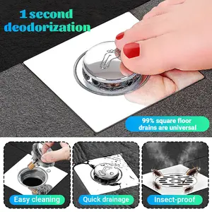 Full Copper Body Pop-Up Drain, High-Density Anti-Odor Design, Efficient Ventilation & Leak-Proof Construction, Universal Fit for Bathroom Use