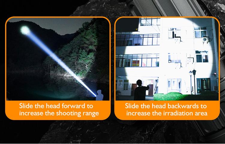 10000 Lumens 4000mAh LED Flashlight Super Bright, Ultra Bright Portable Camping Flashlight,Waterproof Flash Light for Camping,Night Outdoor Emergency Lighting