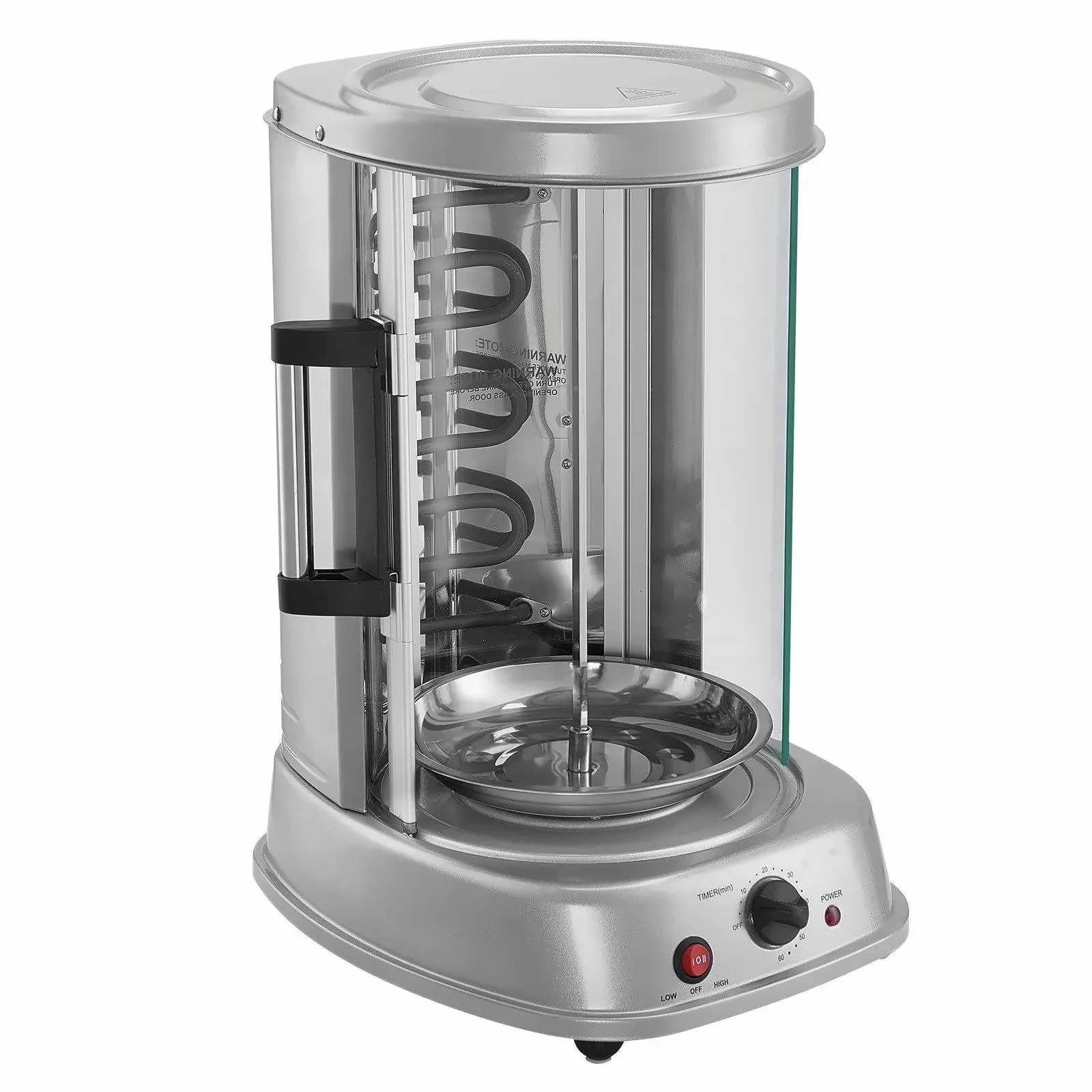 Shawarma Machine, Vertical Kebab Grill, Electric Stainless Steel Countertop Rotisserie Oven, Doner Gyro Cooker for Home Restaurant Kitchen Default