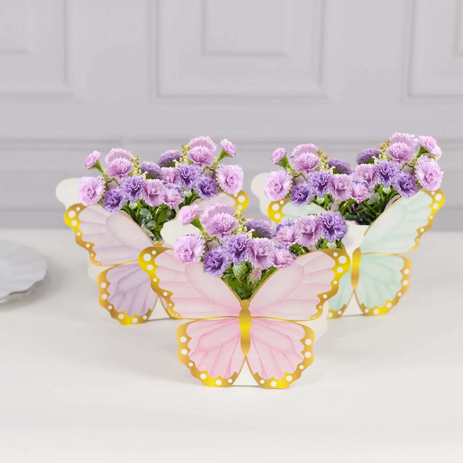 12-Pack Mixed Butterfly Candy Gift Favor Boxes - 6"x8" Paper Flower Wrapping Solutions for Gifts, Tea Party Centerpiece Office Stationery Supplies, Gift Boxed, Wrapping Box