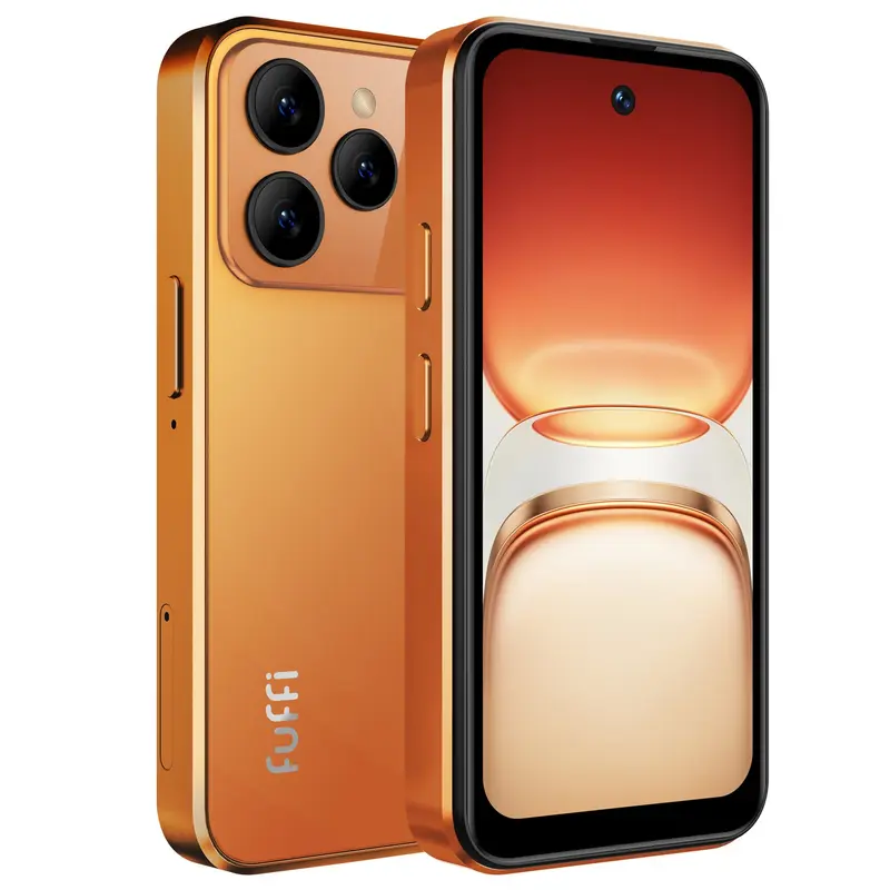 FUFFI スマートフォン オレンジ FUFFi-Smartphone, 4+64GB ROM, 6.56-Inch Display, 5+13mp Camera