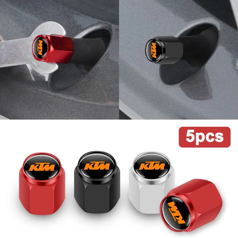 Motorcycle Valve Caps Set, Durable Replacement Parts for Ktm Models, Universal Fit Design, Essential Upgrade for Motorbike Performance