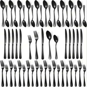 30-Piece Stainless Steel Cutlery Set with Forks Knives and Spoons Dishwasher Safe Reusable Multi-Color Tableware Multicolor