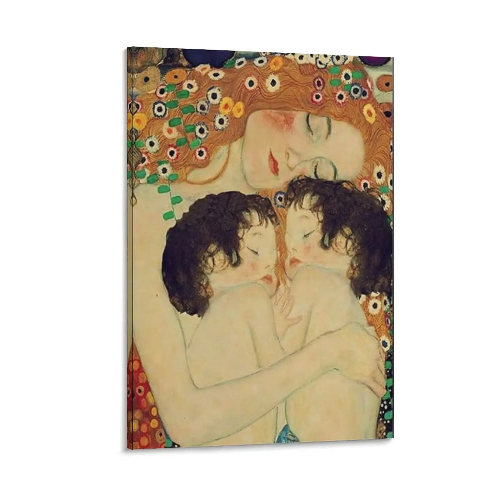 Gustav Klimt Mother Love Twin Baby Posters Nordic Style Canvas Paintings Canvas Poster Bedroom Decor Sports Landscape Office Room Decor Gift Frames Ornaments Decoration Photo Wall Artistic Print Stars