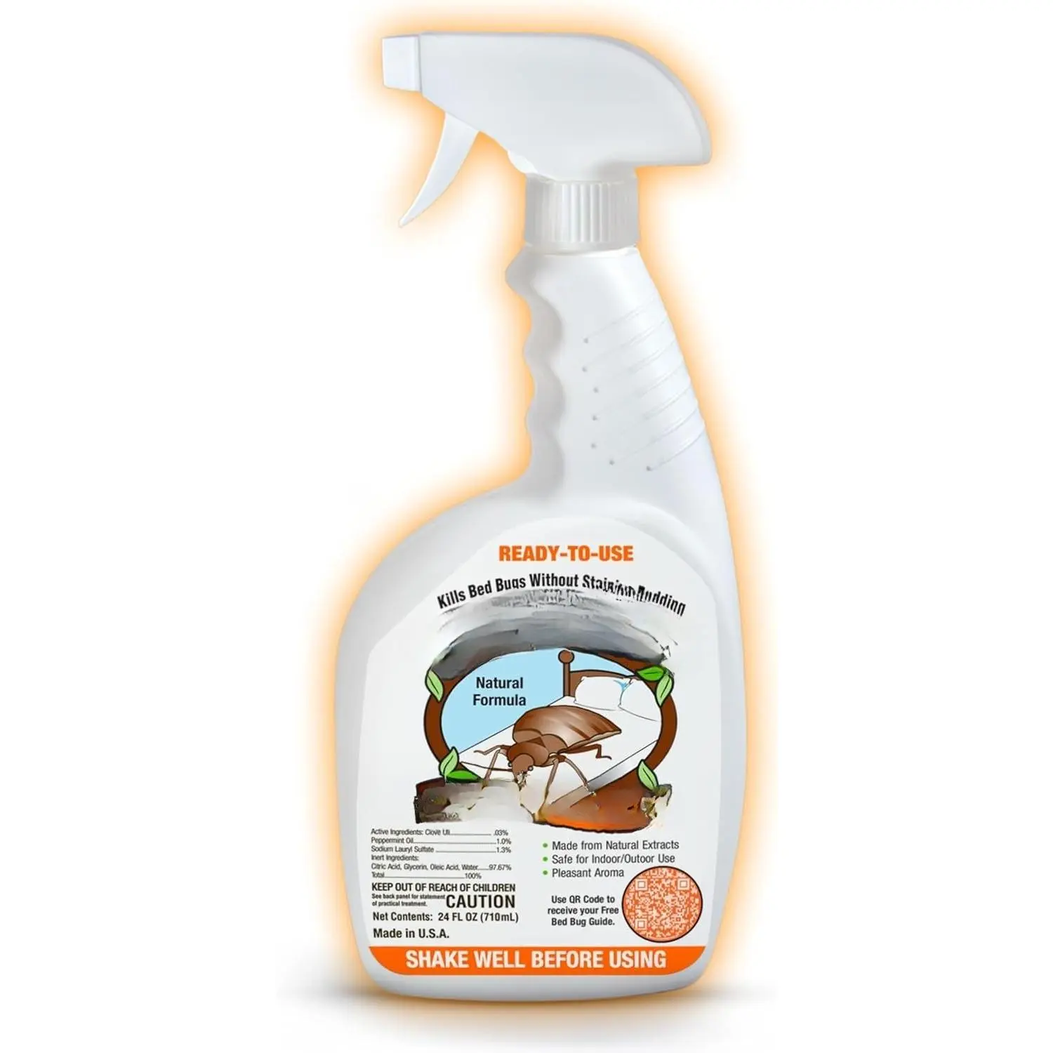 Natural Killer – 24oz Bottle – Child & Pet Safe, Non-Toxic Formula for Home, Office, Vehicles, Mattresses, Couches, Baseboards & More – Eco-Friendly Bed Insect Treatment