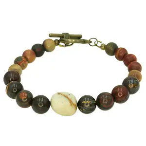 10 mm Tumble Nugget Red Creek Jasper Gemstone Bracelet