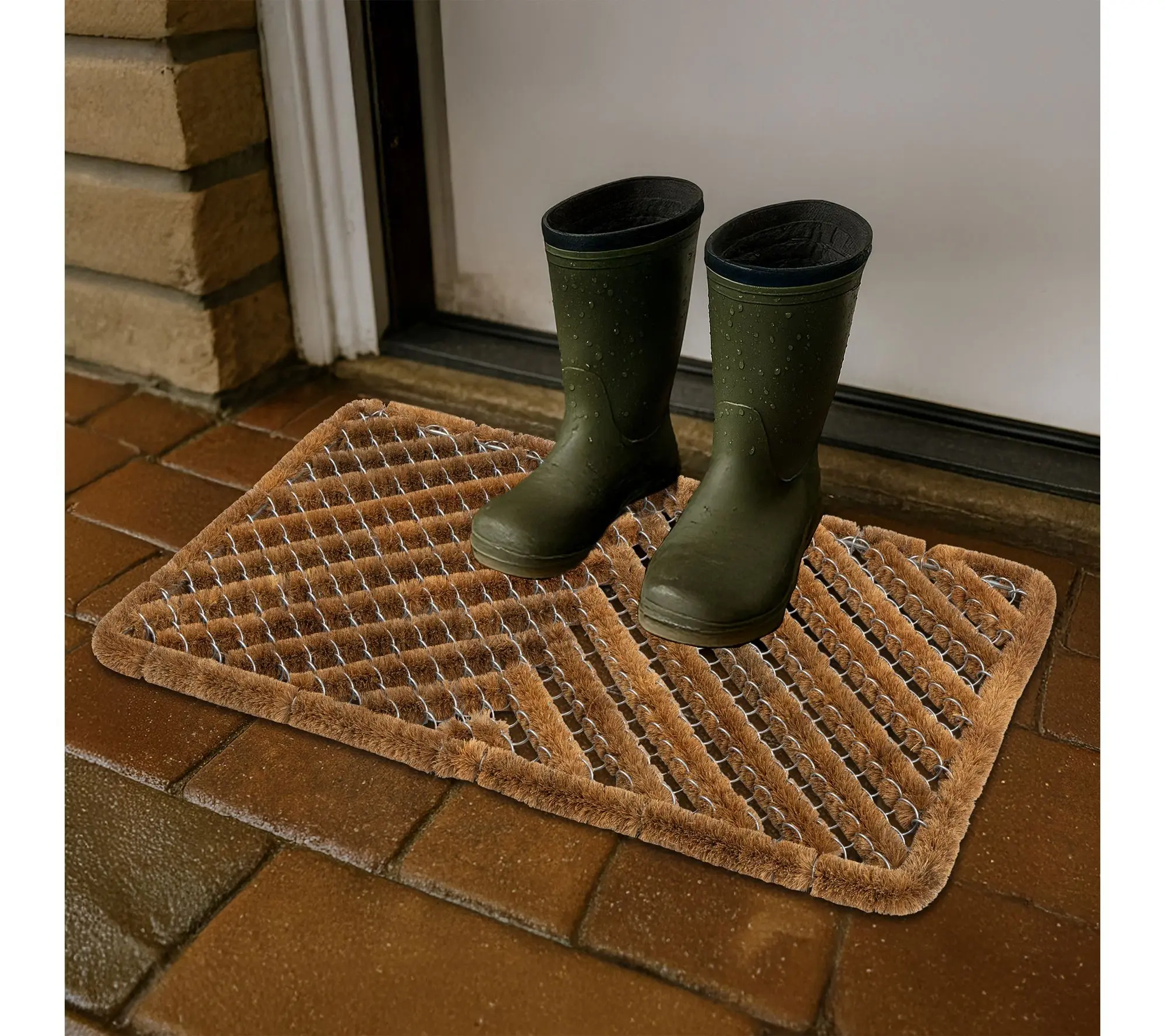 Kings County Natural Coir Doormat Dirt Trapping Welcome Mat