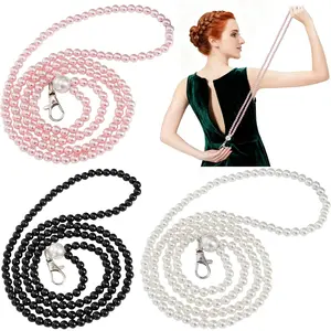 Goaste 3 Pieces Dress Zipper Helper, 25.5" Dress Zipper Puller with Clip, Beaded Zip Pull Assistant Chain, Back Zip Puller Aid Tool for Long Dresses, Boots, Elderly, Zipping Up Down Dress by Yourself