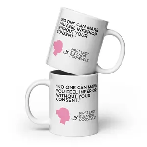 White glossy mug