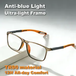 Ultra-Lightweight Sports Reading Glasses – Blue Light Filter Lenses, Screen-Use Design, Glare-Reducing Coating, TR90 Frame, Resin Lenses, Non-Slip Silicone Nose Pads, Unisex
