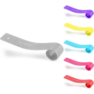 Flexible 12 in (30 cm) Soft Plastic Shatter Resistant Straight Edge Ruler, Bendable  & Adults Ruler w/Inches & Metrics - Also  in Pink, Purple, Red, Blue, Green, 1 count