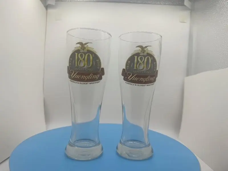 Yuengling 180th Anniversary Pilsner Glass 2009 Limited Edition Set Of 2