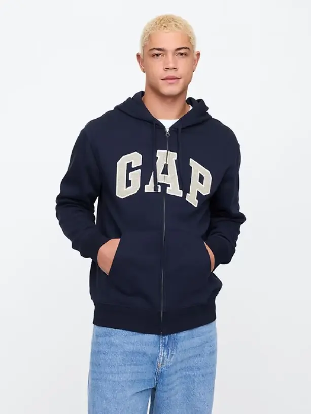 【新品】CE LOGO TAPE HOODIE RELAXED FIT ネイビー Men Relaxed Gap Logo Zip Hoodie - Tapestry Navy - TikTok Shop