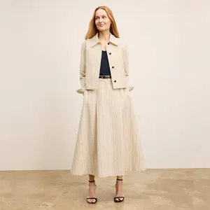 Nicky Jacket - Breeze Stripe :: Ecru/Navy
