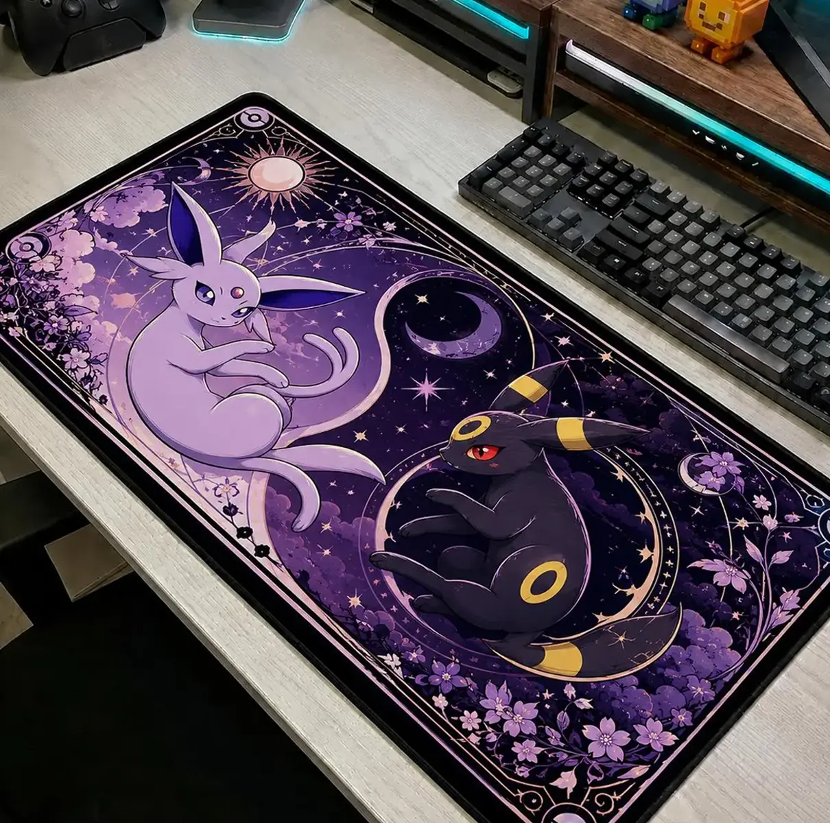 Purple Anime Umbreon Mouse Pad Large Desk Mat Cute Kawaii Desk Mat Gaming Desk Mat Gifts – FASTSHIPPING