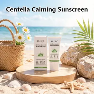 Centella Calming Sunscreen, Lightweight Moisturizing SPF for Summer, Non-Greasy Formula, Portable Protection, Facial