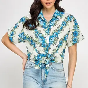 Floral Blue Top - Stylish and Comfortable Top for Everyday Wear