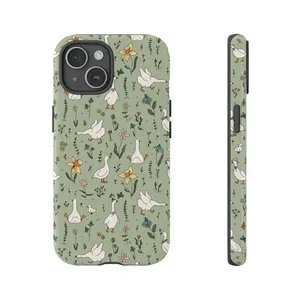 Silly Goose Phone Case Funny Animal Lover Gift Protective Case Cottagecore Theme Gift For Her iPhone 16 Tough Case