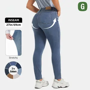 Women's High Waisted Booty Lifting Stretch Genuwii Skinny Jeans with Pockets, Cute Summer Outfits, Beach Vacation Outfits