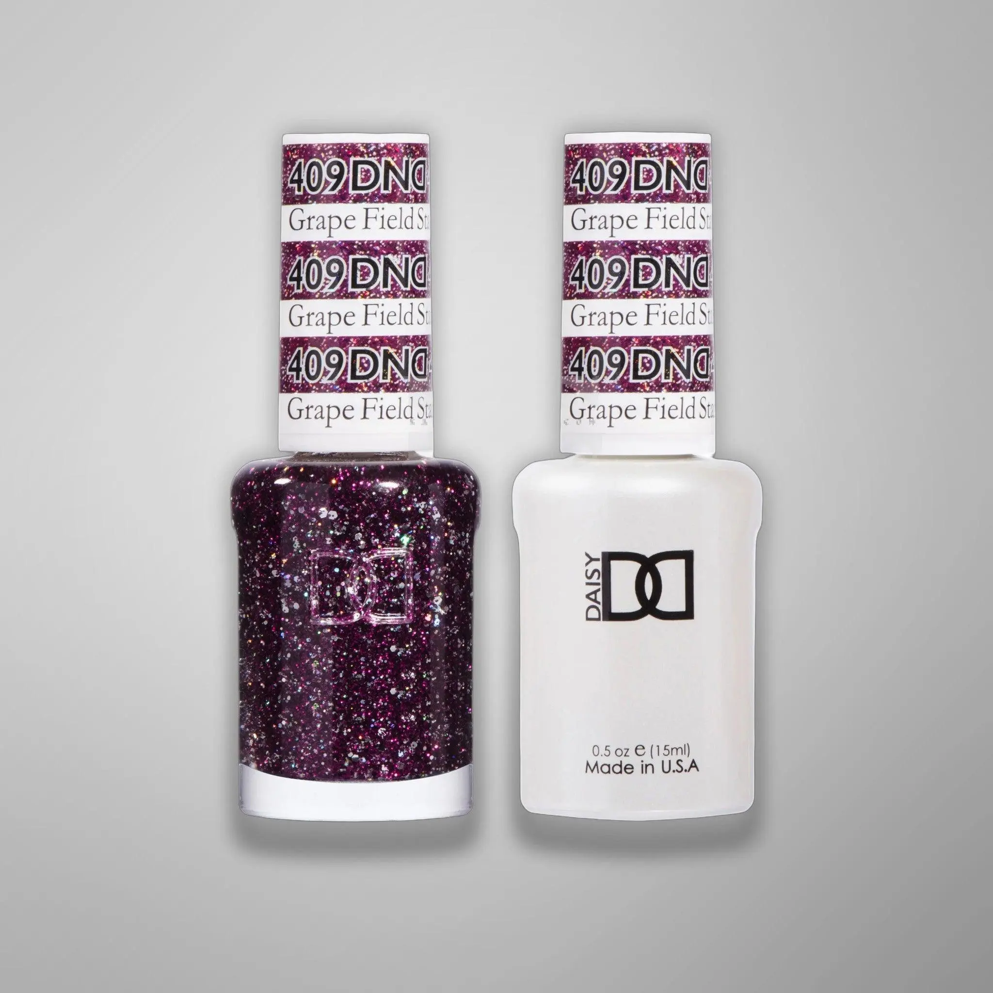DND Duo Gel - 409 Grape Field Star - Gel & Matching Lacquer Duo 0.5 oz