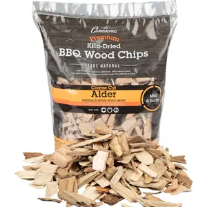 Camerons Products Alder Wood Smoker Chips ~ (2lb. Coarse), 260 cu. in.- 100% All Natural, Coarse Wood Smoking and Barbecue Chips, Packaging May Vary