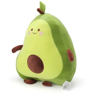 Niuniu Daddy 17.3 Inch Avocado Plush Animal Pillow, Soft Large Plush Toy, Cute Food Shape Baby Hug Toy, Christmas New Year Gift