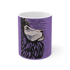 Purple Leo The Lion Mug 11oz