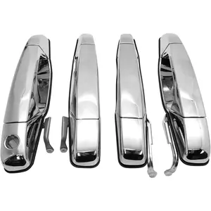 Chrome Exterior Outside Door Handles for 2007-2014 Chevy Silverado 1500/2500/3500 Tahoe Suburban Avalanche/GMC Sierra 1500/2500 /3500 Yukon Yukon XL/Cadillac Escalade Escalade ESV Escalade EXT