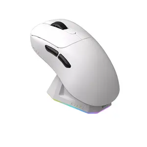 AJAZZ AJ179PRO wireless mouse PAW3395 sensor response fast 8K return rate DPI26000 advanced magnetic charging base the third mock examination UBS-C+2.4G+BT support multi system suitable for E-sports games and office