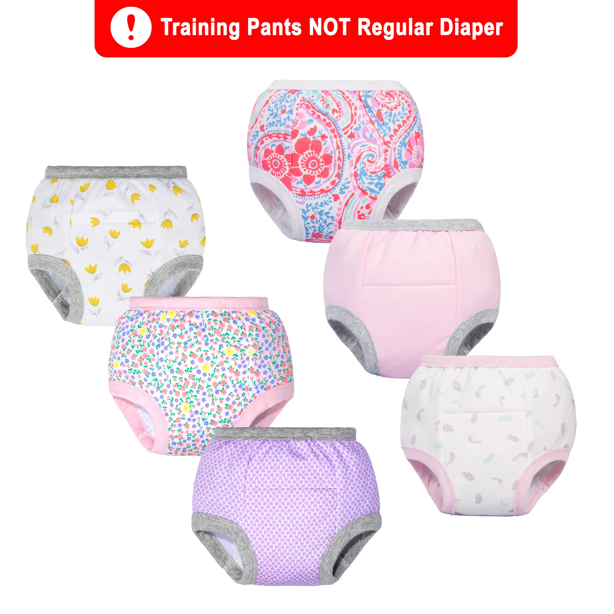 6-Pack Potty Training Pants for Toddlers – Comfortable and Flexible Training Underwear for Boys & Girls