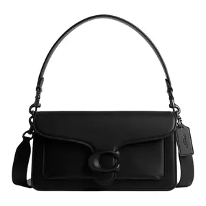 COACH Tabby 26 Leather Handbag with Logo Hardware – Women’s Medium Crossbody and Top-Handle Bag in Black