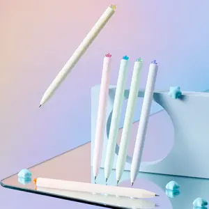 Kaco FIRST STAR 0.5mm Gel Pen with Extra Refills 6PCS - Soft Grip, Twistable, Fine Point, Lightweight - Perfect for Journaling, Note Taking, Aesthetic Cute Stationery Gel Pens, Holiday Gifts