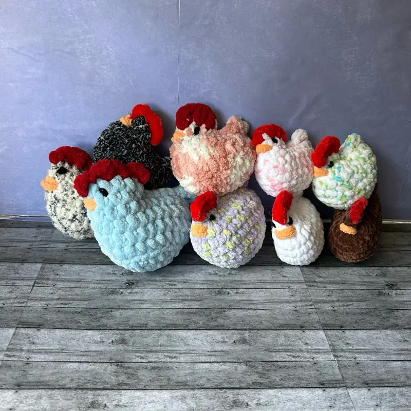 Handmade Crochet Small Chicken  Plushie